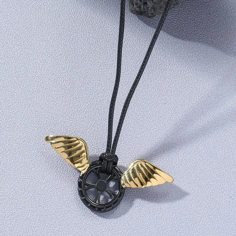 Winged Wheel Necklace