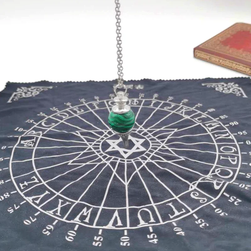 Black Pentacle Altar and Tarot Cloth