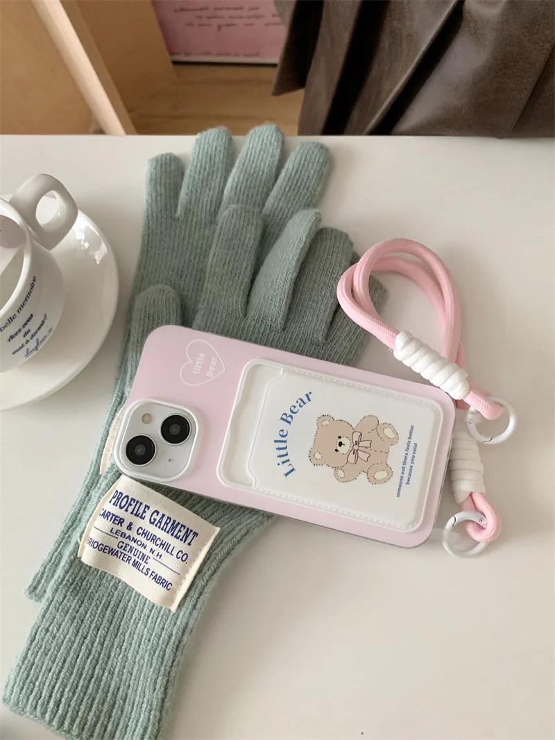 Bear Phone Case With Card Slot