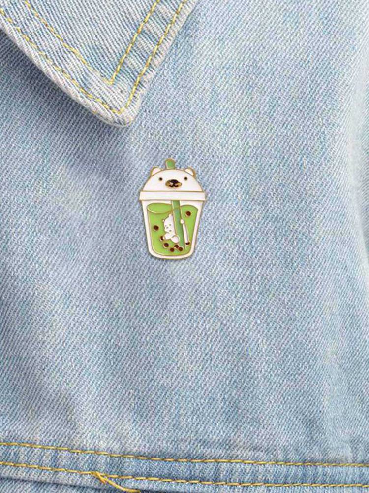 Bear Bubble Tea Enamel Pin