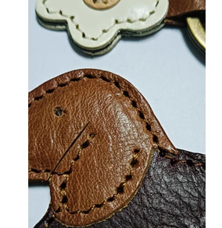 Leather Dachshund Keychain