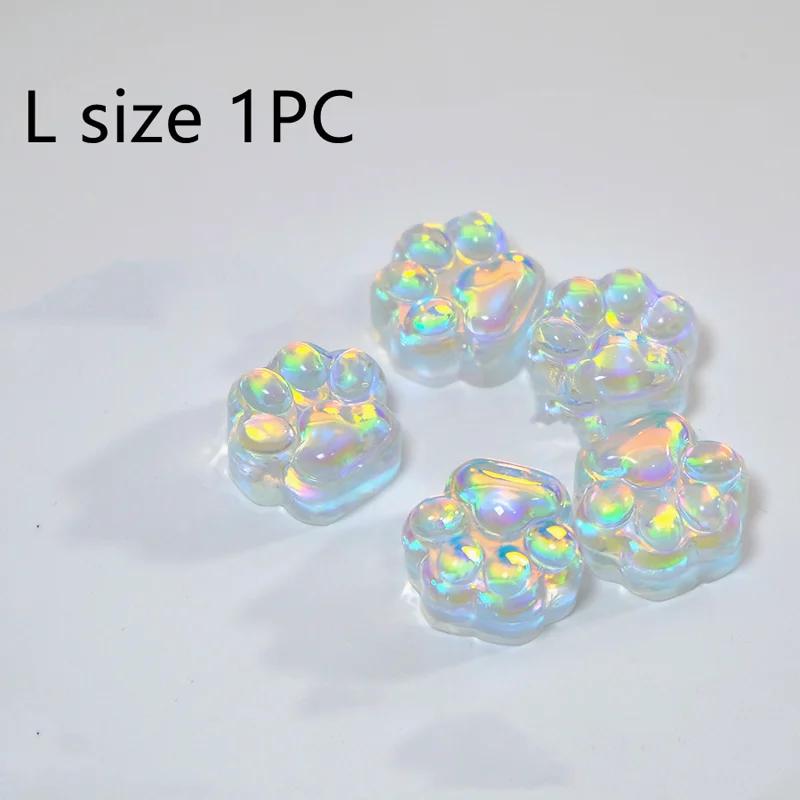Cute Laser Transparent Handmade Cat Claw Cross Shaft Keycap