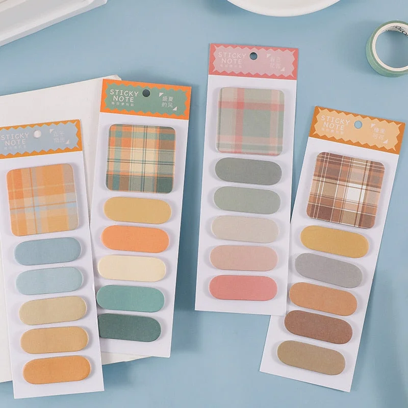 Plaid Sticky Note Set