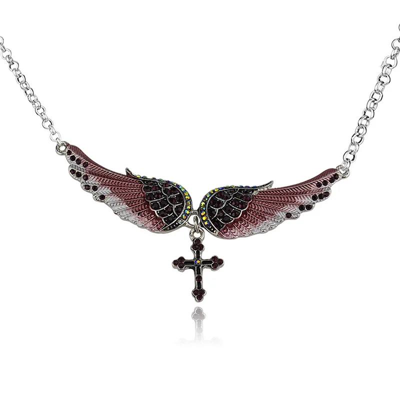 Wings And Cross Necklace