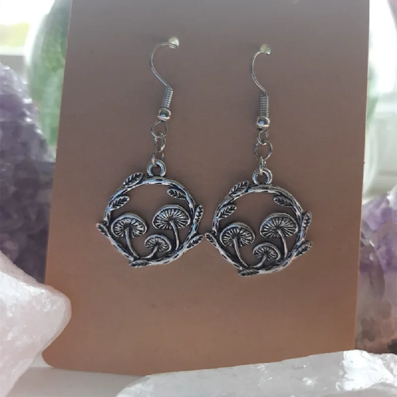 Botanical Mushroom Earrings
