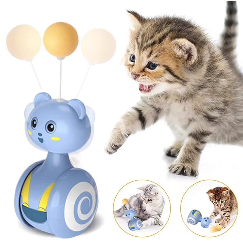 Feather Bear Tumbler Cat Toy
