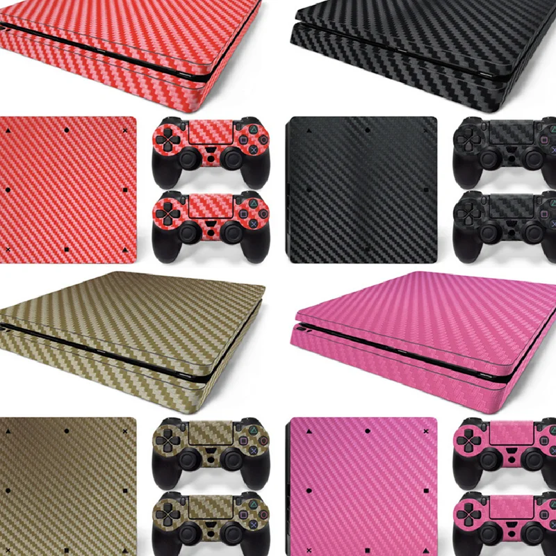 Carbon Fibre PS4 Skin Set