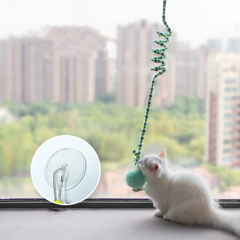 Hanging Pompom Cat Toy