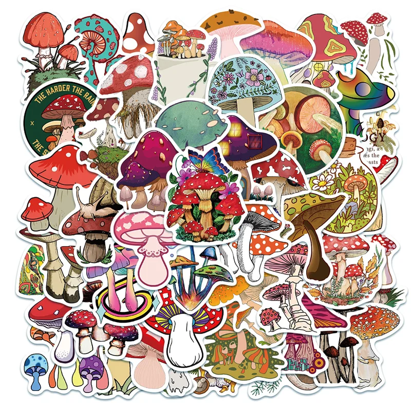 Mushroom Terrarium Sticker Pack (50 pieces)