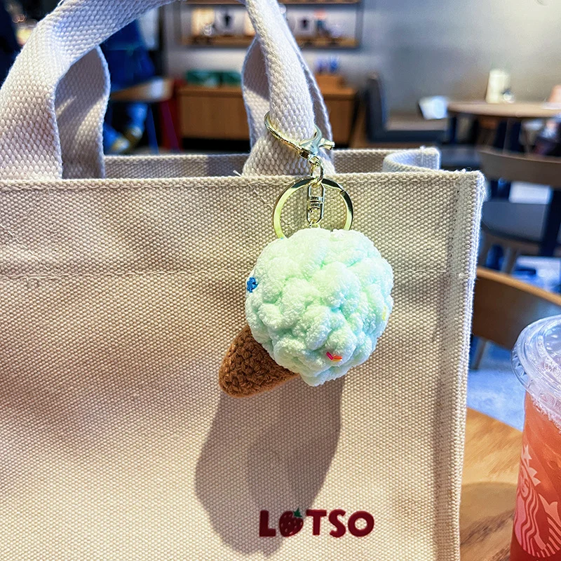 Plush Ice Cream Keychain
