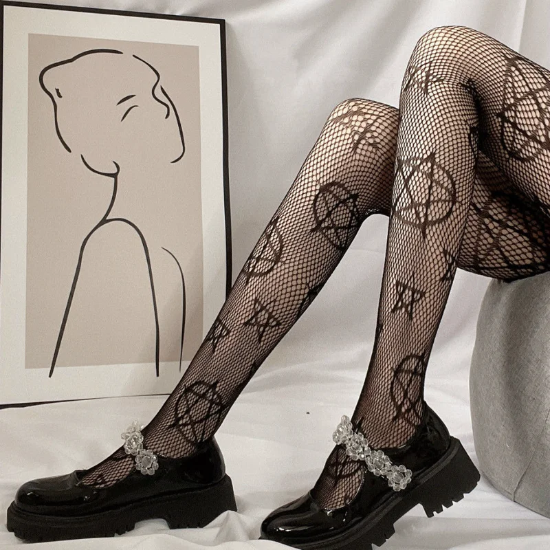 Pentagram Fishnet Tights