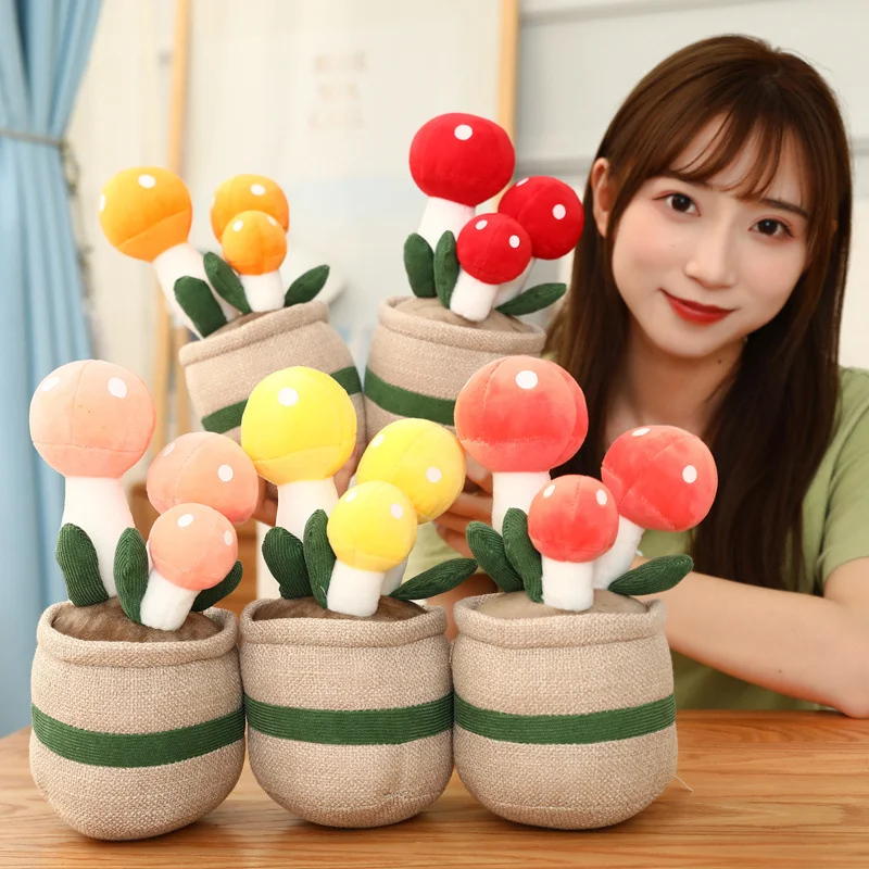 Potted Mushroom Plush Ornament