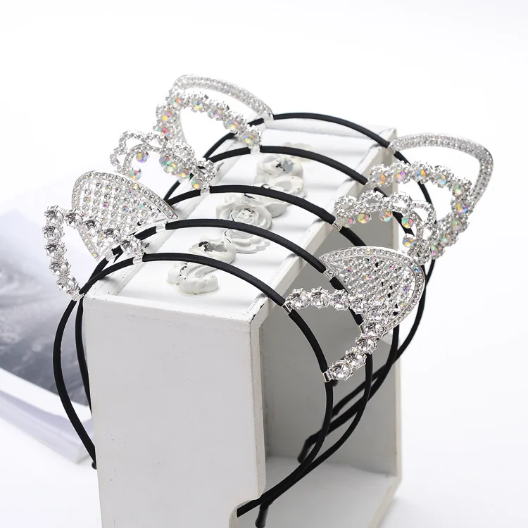 Rhinestone Cat Ear Headband