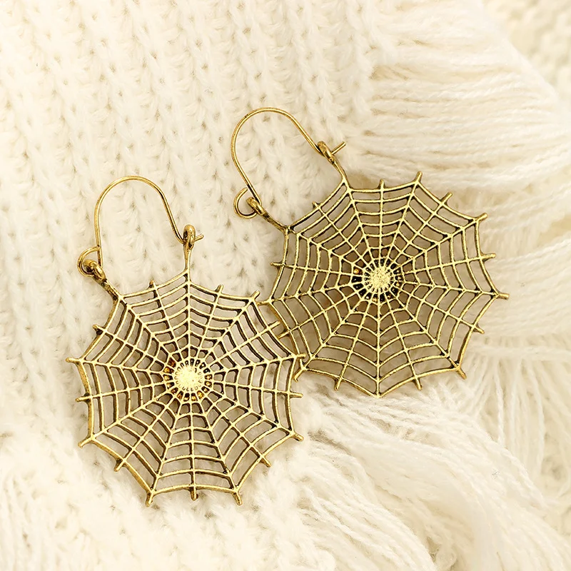 Spiderweb Hoop Earrings